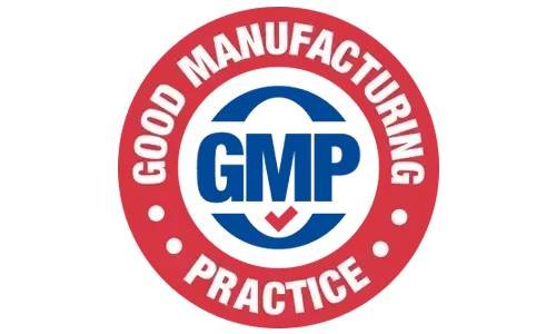 GMP certification ensuring safe and consistent manufacturing process